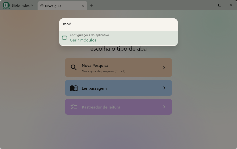 Ctrl+K, type mod, choose Manage modules